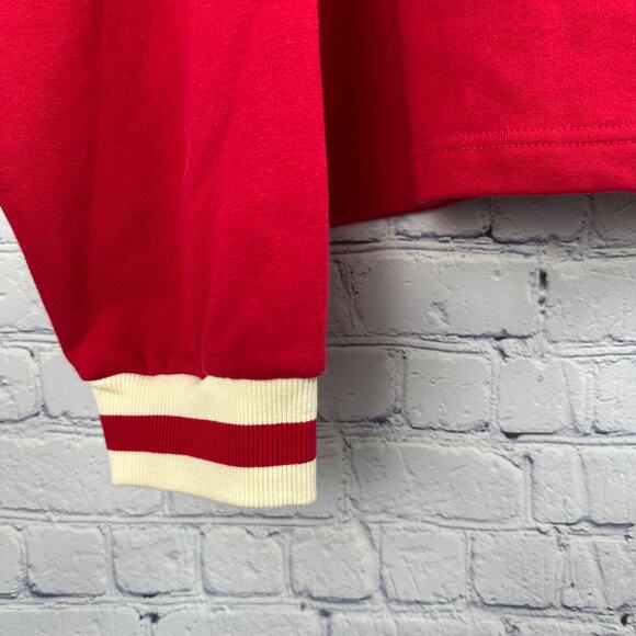 Disney Parks Christmas Sweater Mickey & Minnie Red COZY Crop Crewneck 2XL - Picture 5 of 9